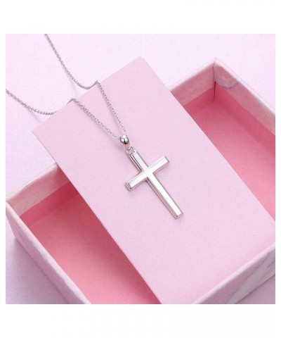 S925 Sterling Silver Cross Pendant Necklace for Women Men Note Music Dog Panda Pentacle Jewelry Gift Cross $13.64 Necklaces