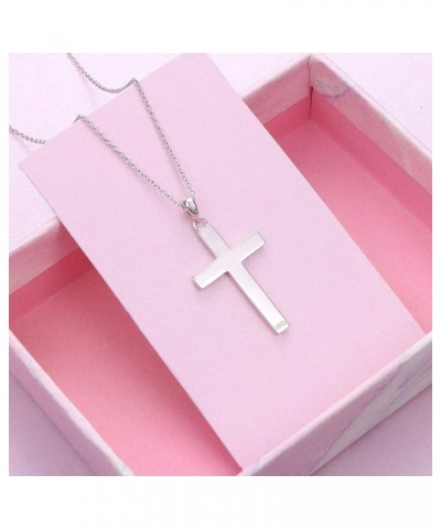 S925 Sterling Silver Cross Pendant Necklace for Women Men Note Music Dog Panda Pentacle Jewelry Gift Cross $13.64 Necklaces