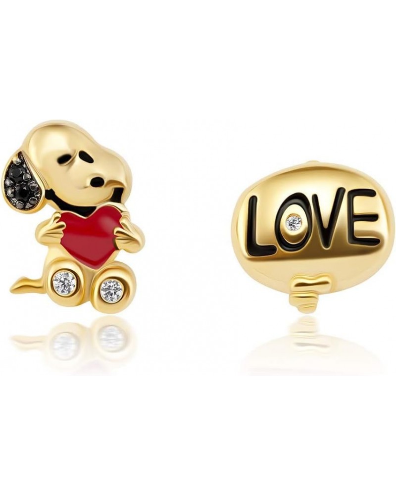 Peanuts SNOOPY'S LOVE BRASS NECKLACE FINISHED IN 18KT YELLOW GOLD $12.00 Necklaces