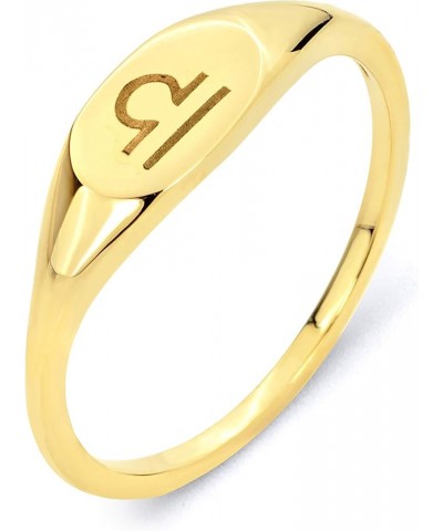 10k Real Solid Gold Zodiac Sign Stack Ring, Available in all Zodiacs Engraved Birthday Jewelry Libra $34.31 Rings