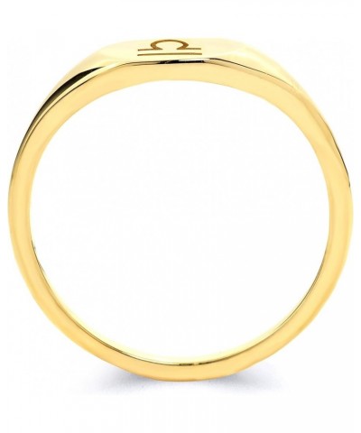 10k Real Solid Gold Zodiac Sign Stack Ring, Available in all Zodiacs Engraved Birthday Jewelry Libra $34.31 Rings