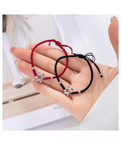 Star of David Red String Bracelet for Women Lucky Amulet Magen David Charm Bracelet Jewelry Christmas Gifts Black $7.40 Brace...