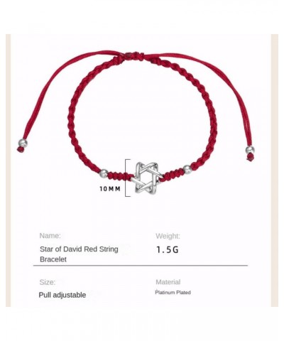 Star of David Red String Bracelet for Women Lucky Amulet Magen David Charm Bracelet Jewelry Christmas Gifts Black $7.40 Brace...