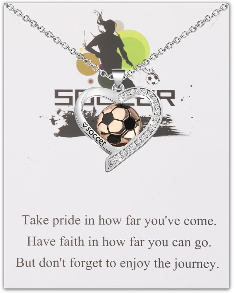 Soccer Ball Necklace for Women Soccer Charm Bracelet for Girls Soccer Gifts for Soccer Players, Fans, Lovers, Coach, Team soc...