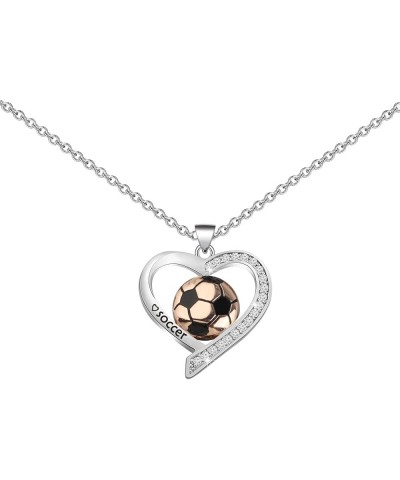 Soccer Ball Necklace for Women Soccer Charm Bracelet for Girls Soccer Gifts for Soccer Players, Fans, Lovers, Coach, Team soc...