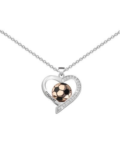 Soccer Ball Necklace for Women Soccer Charm Bracelet for Girls Soccer Gifts for Soccer Players, Fans, Lovers, Coach, Team soc...