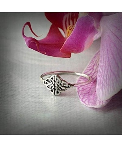 Vintage 925 Sterling Silver Hollowed Flower Ring Retro Engraved Boho Ring Jewelry Gift Yoga High Polish Tarnish Resistant for...