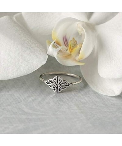 Vintage 925 Sterling Silver Hollowed Flower Ring Retro Engraved Boho Ring Jewelry Gift Yoga High Polish Tarnish Resistant for...