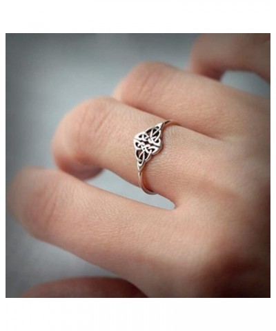 Vintage 925 Sterling Silver Hollowed Flower Ring Retro Engraved Boho Ring Jewelry Gift Yoga High Polish Tarnish Resistant for...