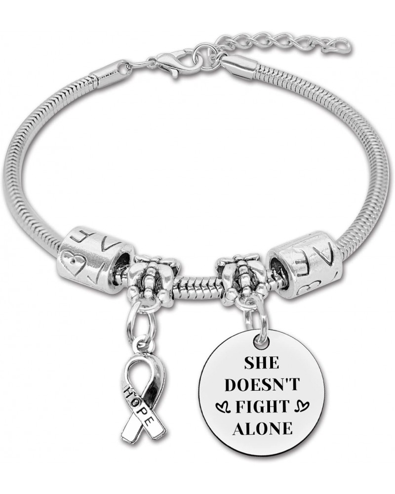 Breast Cancer Awareness Gifts bracelet Jewelry for cancer patients Inspirational bracelet for Women Engraved Stainless Steel ...