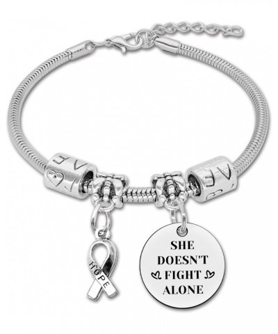 Breast Cancer Awareness Gifts bracelet Jewelry for cancer patients Inspirational bracelet for Women Engraved Stainless Steel ...