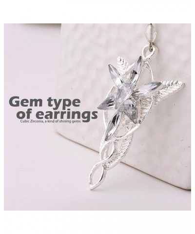 The Lord of the Rings Lady Arwen Evenstar Inspired Collectible Plated Pendant with 20-Inch Chain Necklace Silver $7.22 Necklaces