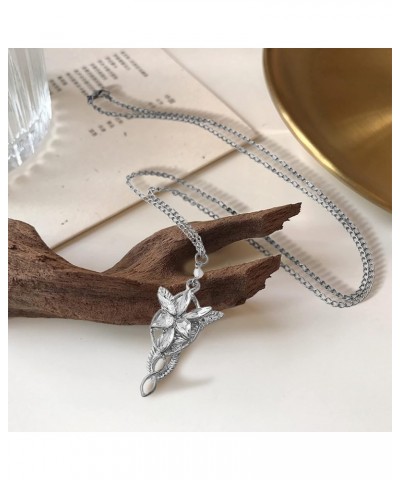 The Lord of the Rings Lady Arwen Evenstar Inspired Collectible Plated Pendant with 20-Inch Chain Necklace Silver $7.22 Necklaces