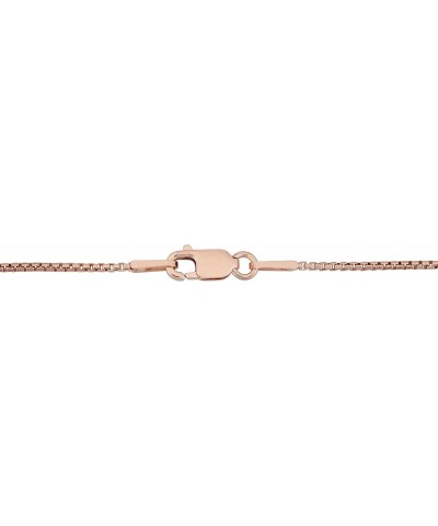 Sterling Silver 1.2 mm Round Box Chain Necklace (14, 16, 18, 20, 22, 24, 30 or 36 inch) 18.0 Inches rose-gold-plated-silver $...