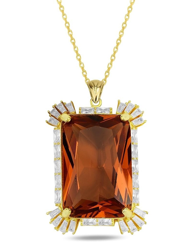 Huge Zultanite Stone Silver Necklace, Color Chance Zultanite Pendant, 925K Zultanite Necklace Gold $62.05 Necklaces