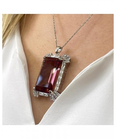 Huge Zultanite Stone Silver Necklace, Color Chance Zultanite Pendant, 925K Zultanite Necklace Gold $62.05 Necklaces