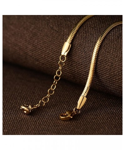 Gold Snake Chain Anklets for women,18K Gold Plated Dainty Adjustable Snake Chain Link Anklet Charm Summer Beach Anklet Jewelr...