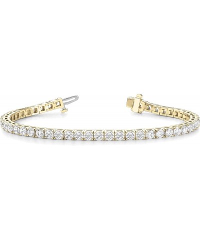 5 to 20 Carat LAB GROWN Classic Diamond Tennis Bracelet 4 Prong Ultra Premium Collection E-F SI1-SI2 Yellow Gold 4.0 carats $...