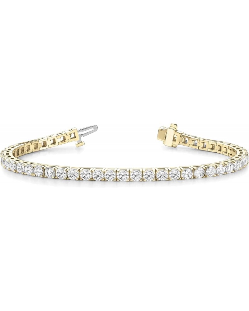 5 to 20 Carat LAB GROWN Classic Diamond Tennis Bracelet 4 Prong Ultra Premium Collection E-F SI1-SI2 Yellow Gold 4.0 carats $...