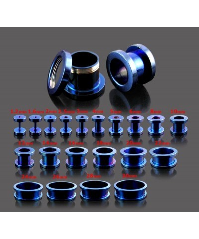 Blue Anodized 316L Surgical Steel Ear Flesh Tunnel - Sold by Piece 10.0 Millimeters $11.03 Body Jewelry