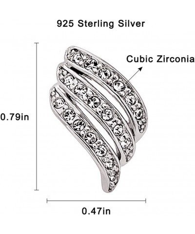 Sterling Sliver & Rose Gold Simulated Diamond Stud Earrings for Women Gift silver-fashion $11.12 Earrings