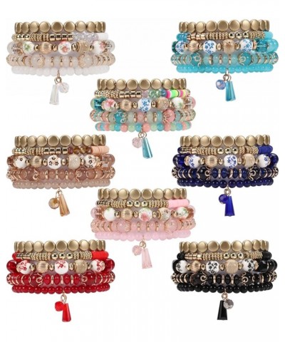 Bohemian Bracelets for Women Stretch Multilayer Colorful Beads Bracelet with Charm Jewelry Multi-R $8.78 Bracelets