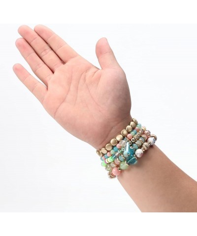 Bohemian Bracelets for Women Stretch Multilayer Colorful Beads Bracelet with Charm Jewelry Multi-R $8.78 Bracelets