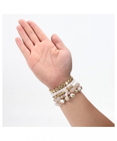 Bohemian Bracelets for Women Stretch Multilayer Colorful Beads Bracelet with Charm Jewelry Multi-R $8.78 Bracelets