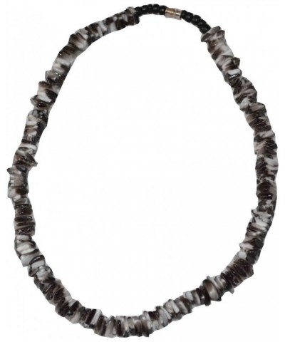 Real Chips Puka Shell Choker Necklace 18" Black White $9.09 Necklaces