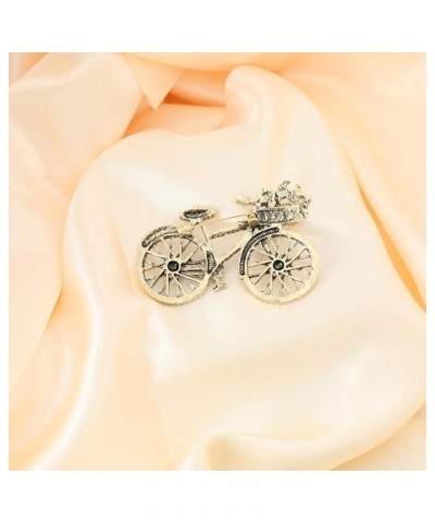 Crystal Rhinestone Creative Bicycles Brooch Pin for Women Retro Elegant Handmade Red Brooches Pins Classic Wedding Fashion Je...