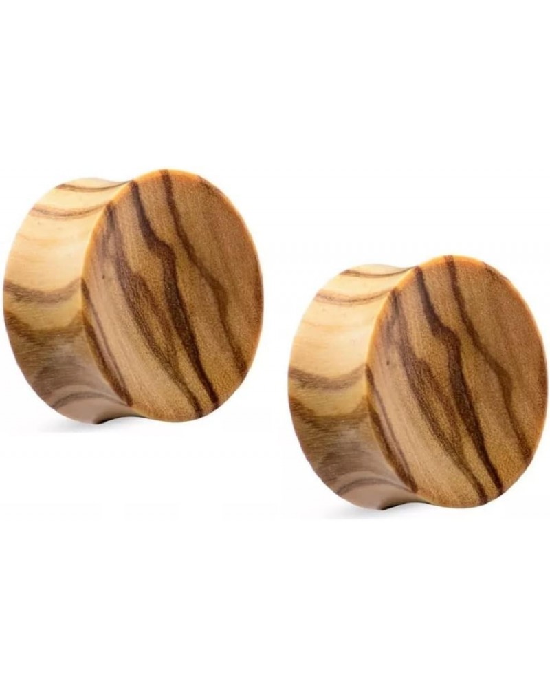 Olive Wood Double Flared Solid Organic Ear Plugs Gauges, Sold As Pair 8mm (0GA) $9.99 Body Jewelry