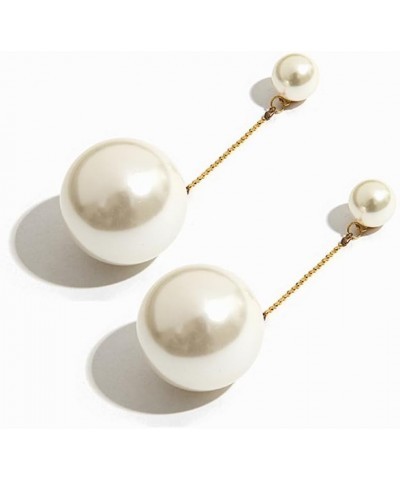 Long Pearl Drop Dangle Earrings for Women Large Pearl Tassel Earrings Pearl Chain Earrings $10.07 Earrings