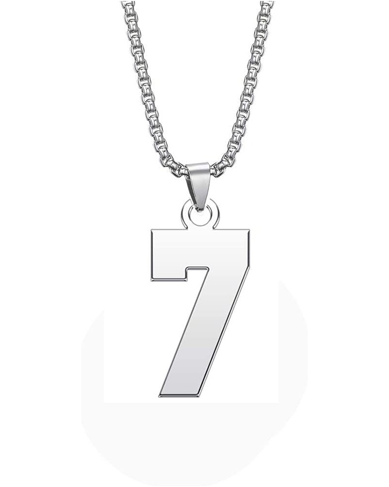 Mens Sports Black Number Necklace for Women Baseball/Soccer/Football/Basketball Stainless Steel Necklace Pendant Personalized...