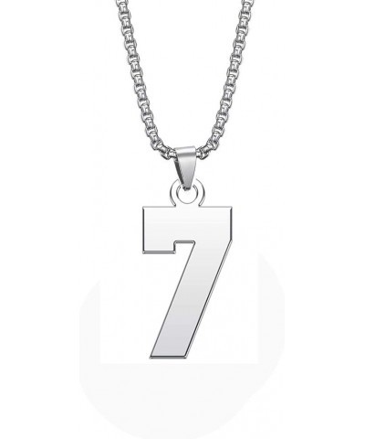 Mens Sports Black Number Necklace for Women Baseball/Soccer/Football/Basketball Stainless Steel Necklace Pendant Personalized...