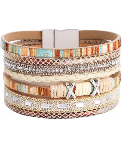 Leather multilayer bracelet Ladies bracelet women closure Retro tribe1 $9.58 Bracelets