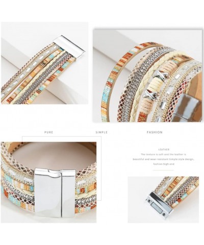 Leather multilayer bracelet Ladies bracelet women closure Retro tribe1 $9.58 Bracelets