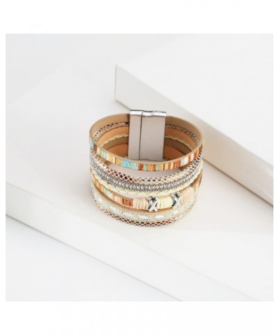 Leather multilayer bracelet Ladies bracelet women closure Retro tribe1 $9.58 Bracelets