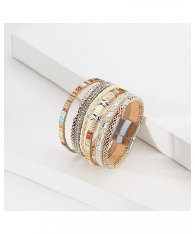 Leather multilayer bracelet Ladies bracelet women closure Retro tribe1 $9.58 Bracelets