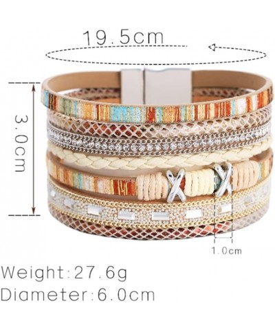 Leather multilayer bracelet Ladies bracelet women closure Retro tribe1 $9.58 Bracelets