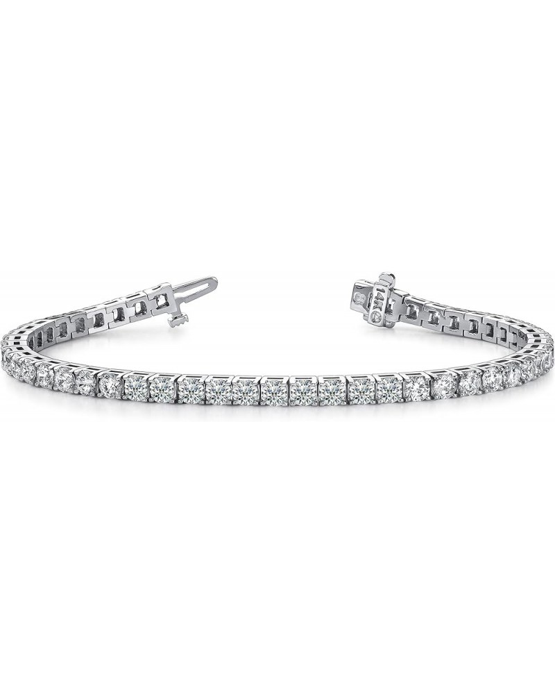 1-20 Carat LAB GROWN Classic Diamond Tennis Bracelet 4 Prong Ultra Premium Collection (E-F Color, VS2-SI1 Clarity) White Gold...