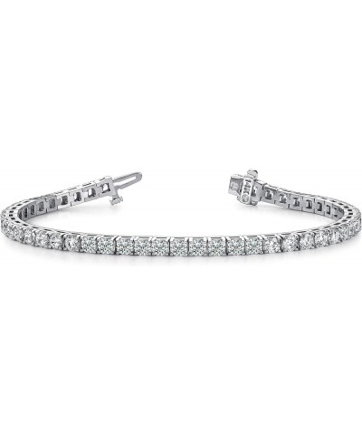 1-20 Carat LAB GROWN Classic Diamond Tennis Bracelet 4 Prong Ultra Premium Collection (E-F Color, VS2-SI1 Clarity) White Gold...