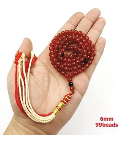 Tasbih Natural Red agate stone 99 beads 6mm cotton tassel pocket prayer beads Muslim bracelet arab fashion gift islamic Rosar...