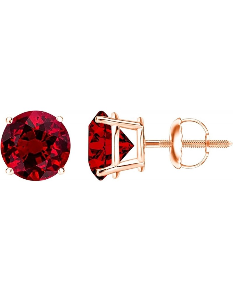 1/2-10 Carat Total Weight Ruby Stud Earrings 4 Prong Screw Back Rose Gold 1.5 carats $984.99 Earrings