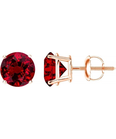 1/2-10 Carat Total Weight Ruby Stud Earrings 4 Prong Screw Back Rose Gold 1.5 carats $984.99 Earrings