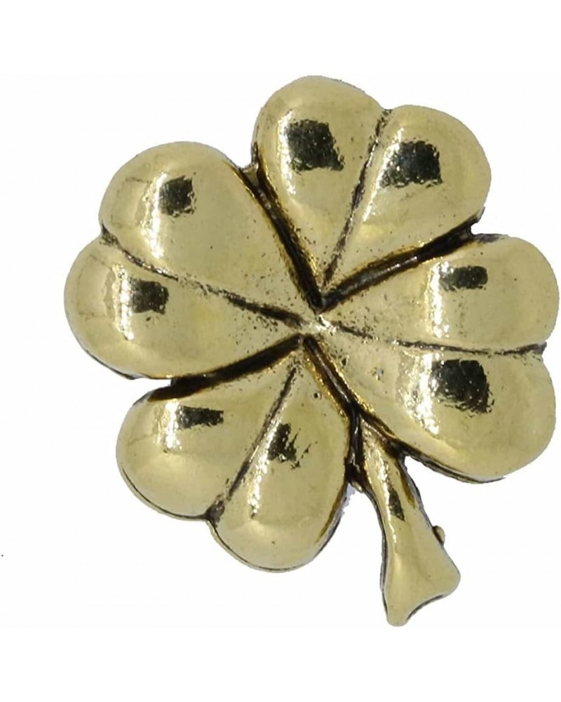 Four Leaf Clover Gold Lapel Pin $45.15 Brooches & Pins