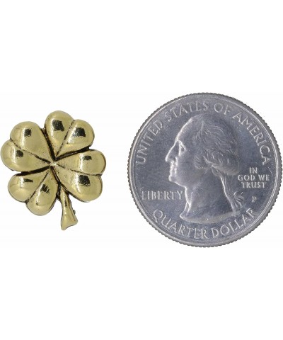 Four Leaf Clover Gold Lapel Pin $45.15 Brooches & Pins