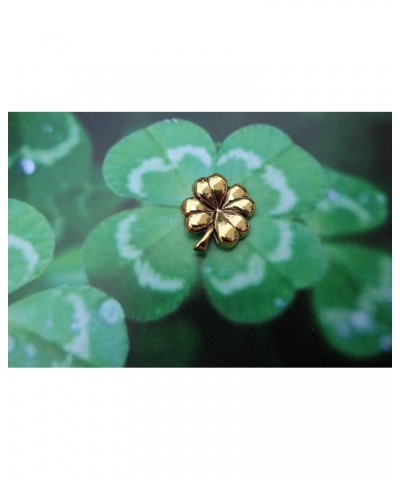 Four Leaf Clover Gold Lapel Pin $45.15 Brooches & Pins