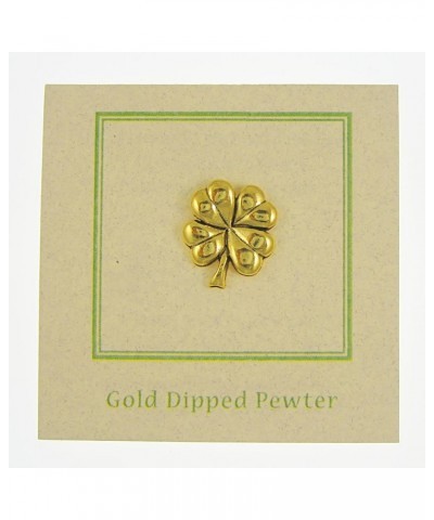 Four Leaf Clover Gold Lapel Pin $45.15 Brooches & Pins