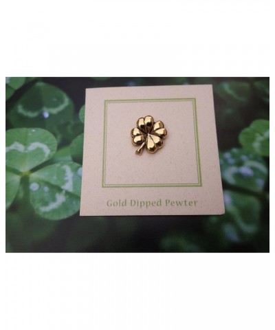 Four Leaf Clover Gold Lapel Pin $45.15 Brooches & Pins