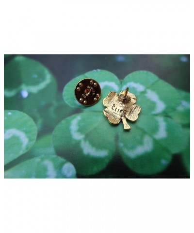 Four Leaf Clover Gold Lapel Pin $45.15 Brooches & Pins